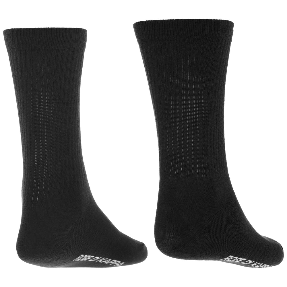 Socks Unisex ORTON Crew Sock Black | robedikappa Dressed Front (jpg Rgb)	