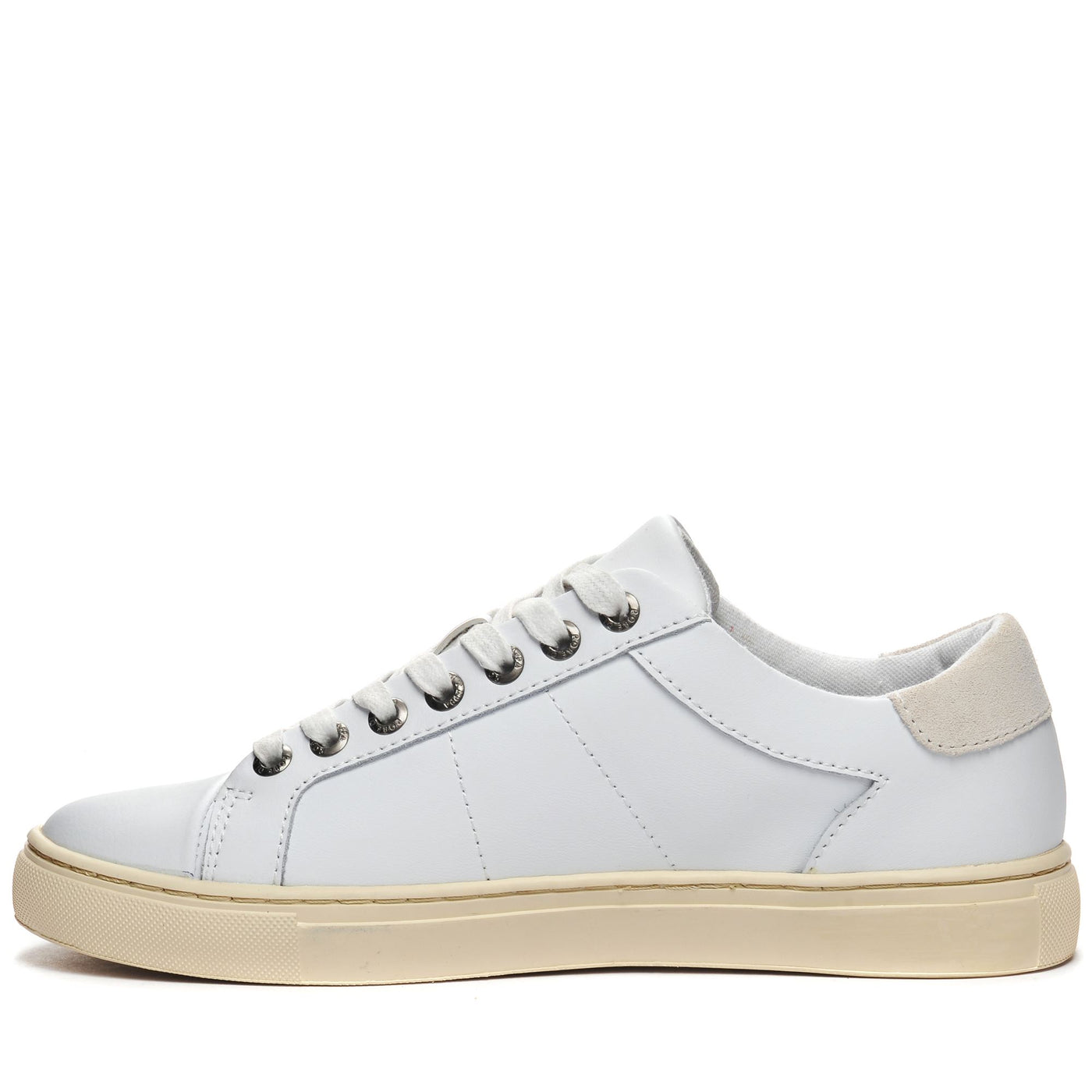 Sneakers Unisex DERBY Low Cut White | robedikappa Dressed Side (jpg Rgb)		