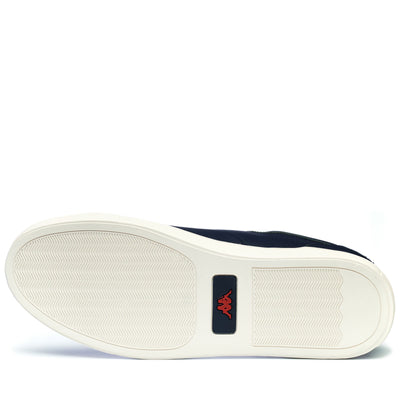 Sneakers Unisex DERBY Low Cut Navy-Off White | robedikappa Dressed Back (jpg Rgb)		