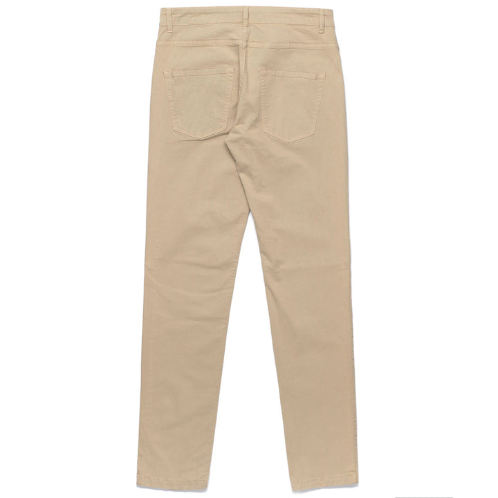 Pants Man PENTY PEACHED GABARDINE 5 Pockets BEIGE GREY Dressed Front (jpg Rgb)	